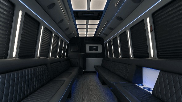 25 passenger party bus interior